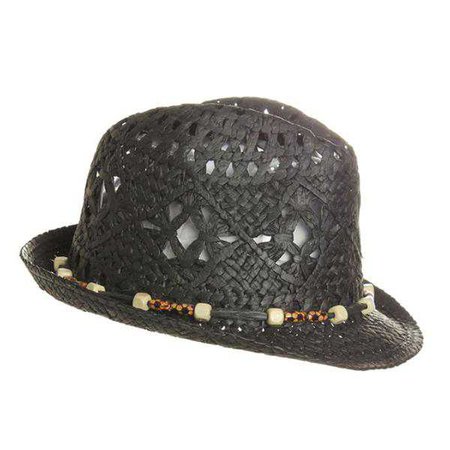 Hats | Shop Women's Black Straw Hats at Fashiontage | H2255-BK
