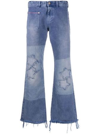 ERL Flared star-patch Jeans - Farfetch