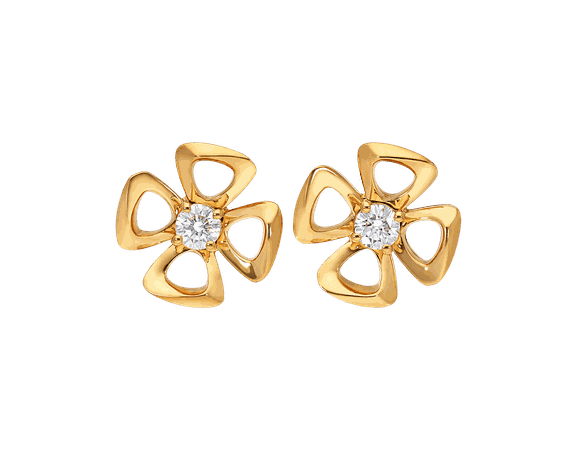 Fiorever Yellow gold Earrings 357503 | Bvlgari