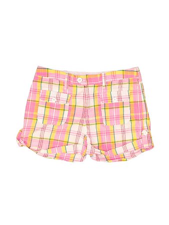 Polo Jeans Co. by Ralph Lauren 100% Cotton Plaid Yellow Pink Shorts Size 10 - 79% off | thredUP