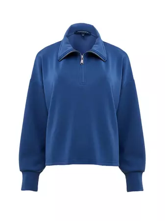 Wren Half Zip Sweatshirt Midnight Blue | French Connection US