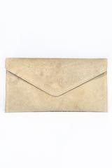 Beige Suede Envelope Clutch Bag – Dressed in Lucy