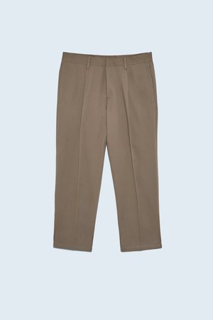 CROPPED CHINO TROUSERS WITH PLEATS | ZARA United Kingdom