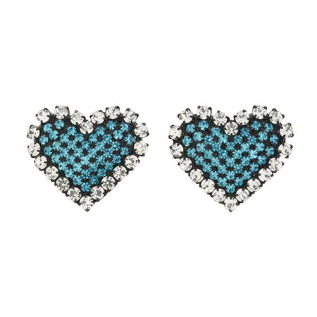 BLUE HEART EARRINGS – Ashley Williams