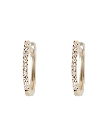 SANDAK Fine Jewelry Pavé Diamond Oval Huggie Hoop Earrings | INTERMIX®