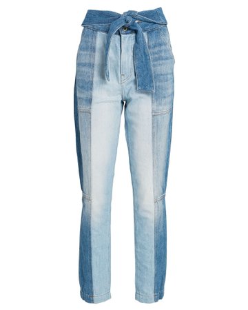 Jonathan Simkhai Standard Paisley Tie-Waist jeans | INTERMIX®