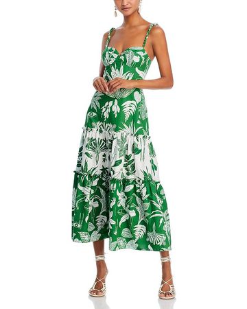 FARM Rio Forest Soul Cotton Midi Dress | Bloomingdale's