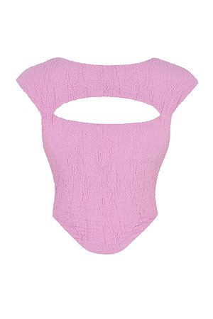 Clothing : Tops : 'Paola' Pink Cutout Corset