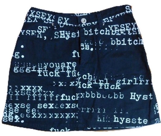 Vintage Profanity Skirt by Hysteric Glamour