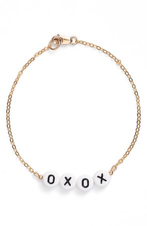 Beaded Message Chain Bracelet