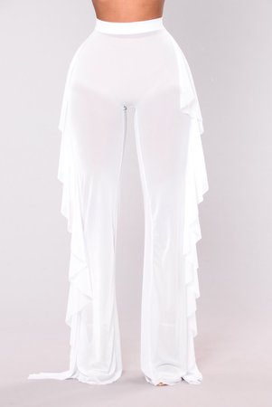 Sunshine See Through Cover Up Pant - White