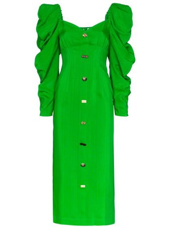 Rejina Pyo Betty Midi Dress F263 Green | Farfetch