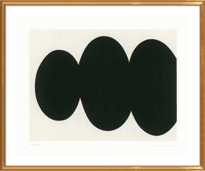 Black Form | Gold Leaf Wood Frame, With Matte, 44"x36" | Decorist