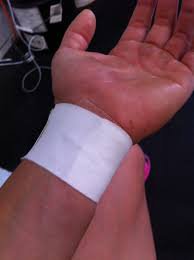 taped wrist