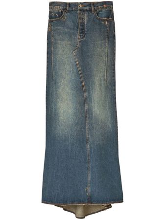 Marc Jacobs Long Fluted Denim Skirt - Farfetch