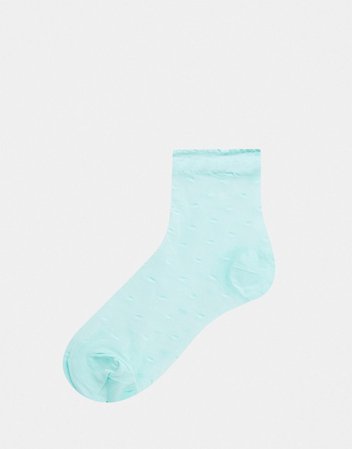 & Other Stories sheer spot socks in turquoise | ASOS