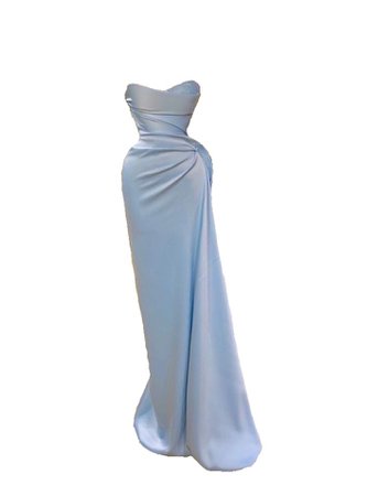 periwinkle silk gown