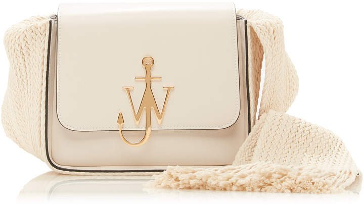 JW Anderson Anchor Logo Box Leather And Cotton Shoulder Bag