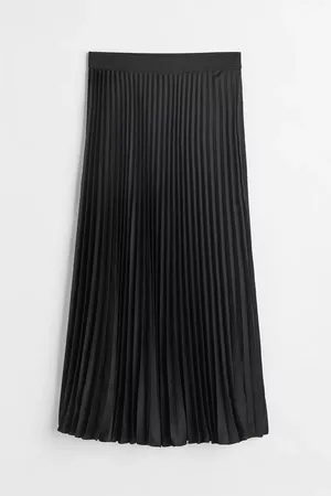 Pleated Skirt - Black - Ladies | H&M CA