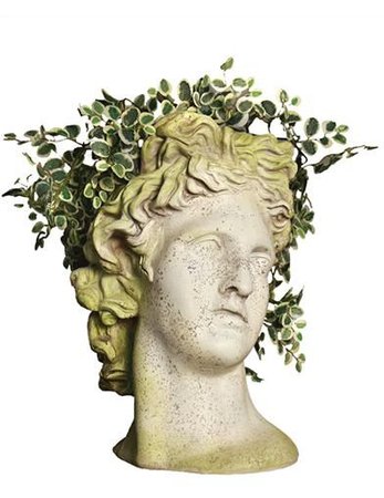 green white statue head png filler