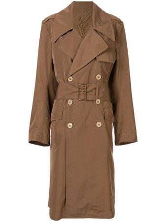 Yves Saint Laurent Double-Breasted Trench Coat