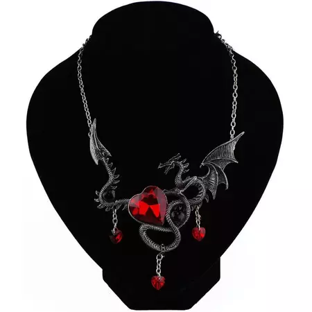 red and black dragon necklace