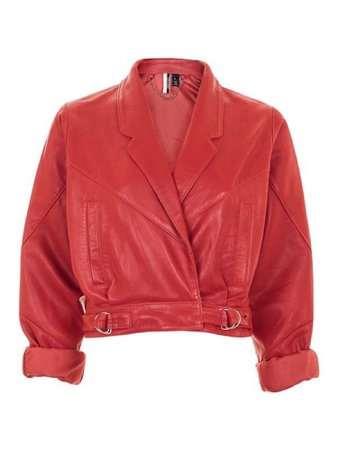 Farfetch Red Leather Jacket PNG
