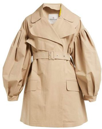 simone rocha 4 Moncler Belted Cotton Twill Trench Coat - Womens - Beige | ShopLook