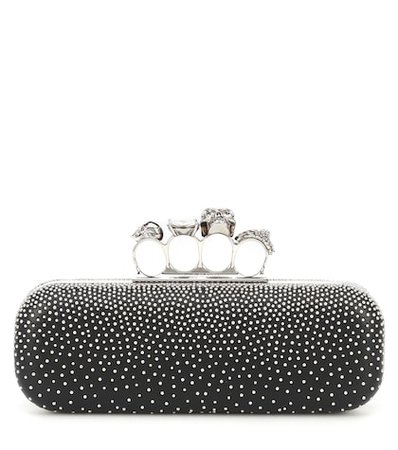 Four-ring leather clutch