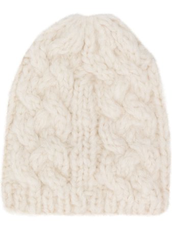 Snobby Sheep Cashmere Cable-Knit Beanie Hat
