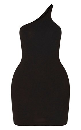 Shape Black Crepe One Shoulder Bodycon Mini Dress | PrettyLittleThing USA