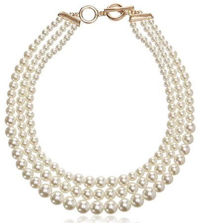 Amazon Anne Klein layered pearl necklace