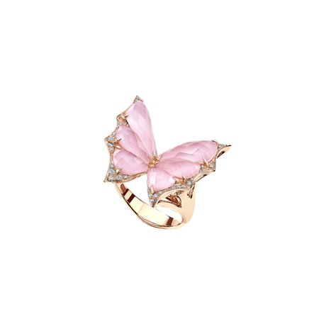 Rose Gold Crystal Haze Small Ring | Fly By Night