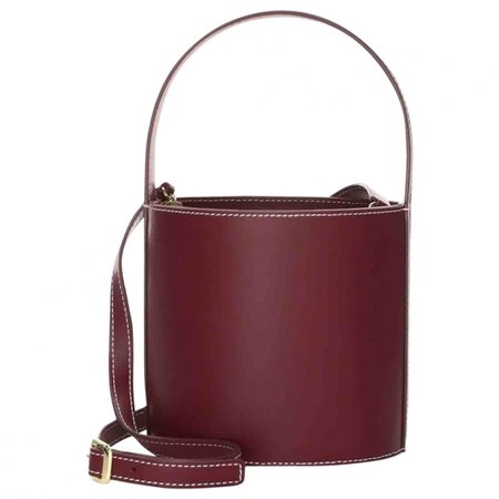 Leather bag Staud Burgundy in Leather - 6750237