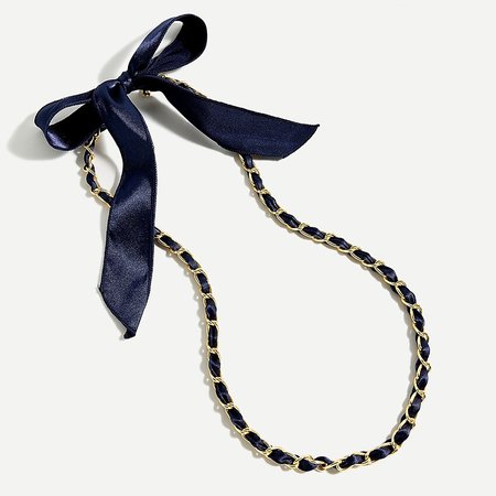 J.Crew: Fabric Chain Necklace For Women blue