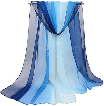 Fashion Sheer Scarf Gradient Shaded Color Long Lightweight Sunscreen Shawls Scarves for Women, Blue, 160X50CM at Amazon Women’s Clothing store