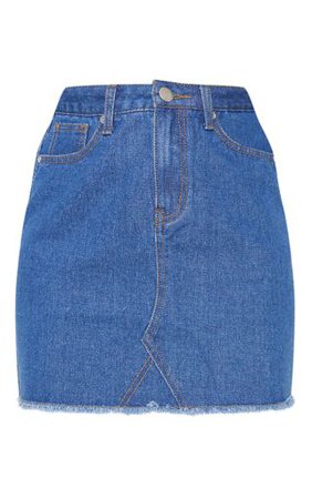 Basic Mid Wash Denim Skirt | Denim | PrettyLittleThing