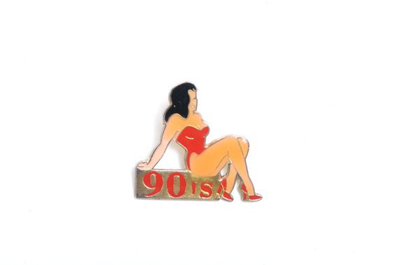 90s sexy girl in swimming dress enamel pin 90s enamel pin | Etsy