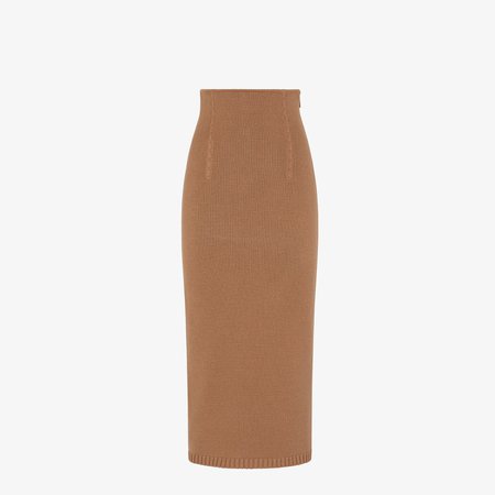 Brown cashmere skirt - SKIRT | Fendi
