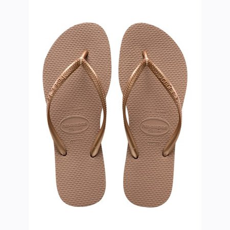 Sandália Adulto Havaianas Slim 4000030 3581 - Rose Gold - Calçados Online Sandálias, Sapatos e Botas Femininas | Katy.com.br