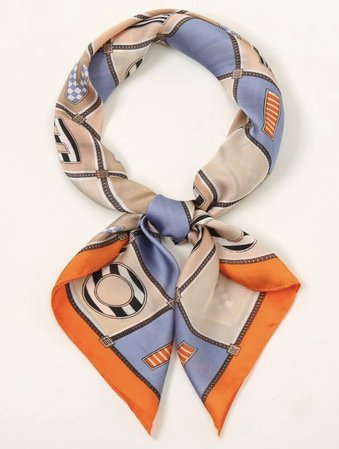 scarf blue orange