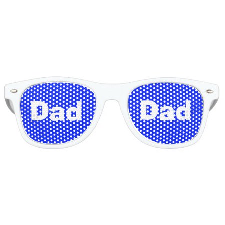Funny Father's Day Dad Blue White 4Alan Retro Sunglasses | Zazzle.com