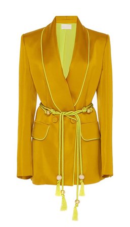 Yellow Silk Tassel Suit