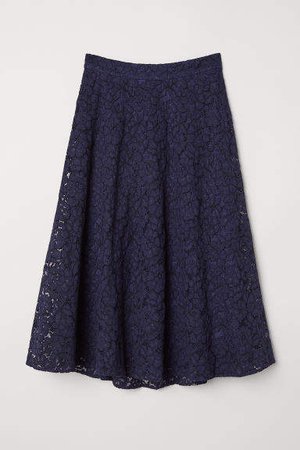Lace Circle Skirt - Blue