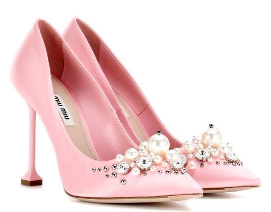 Miu Miu Light Pink Pearl Heels