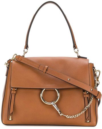 Brown Faye Leather Shoulder bag