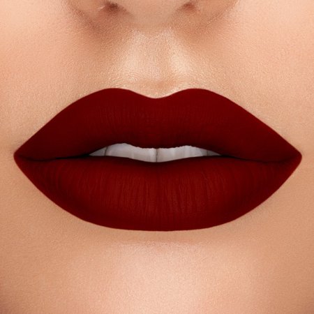 red matte lips