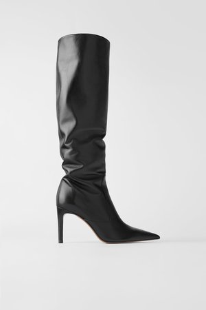 LEATHER STILETTO BOOTS - View all-SHOES-WOMAN | ZARA United States