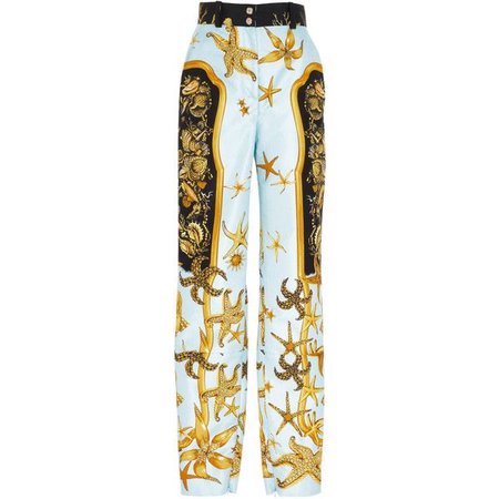 Versace Printed Silk Faille Pants ($3,050)