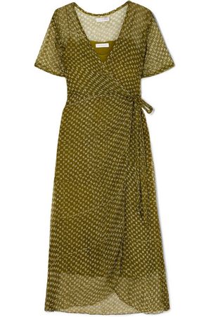 Cloe Cassandro | Kimi printed silk-crepon wrap dress | NET-A-PORTER.COM